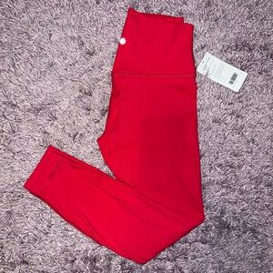 Hey Nuts 7/8 yoga pants 25” carnation red